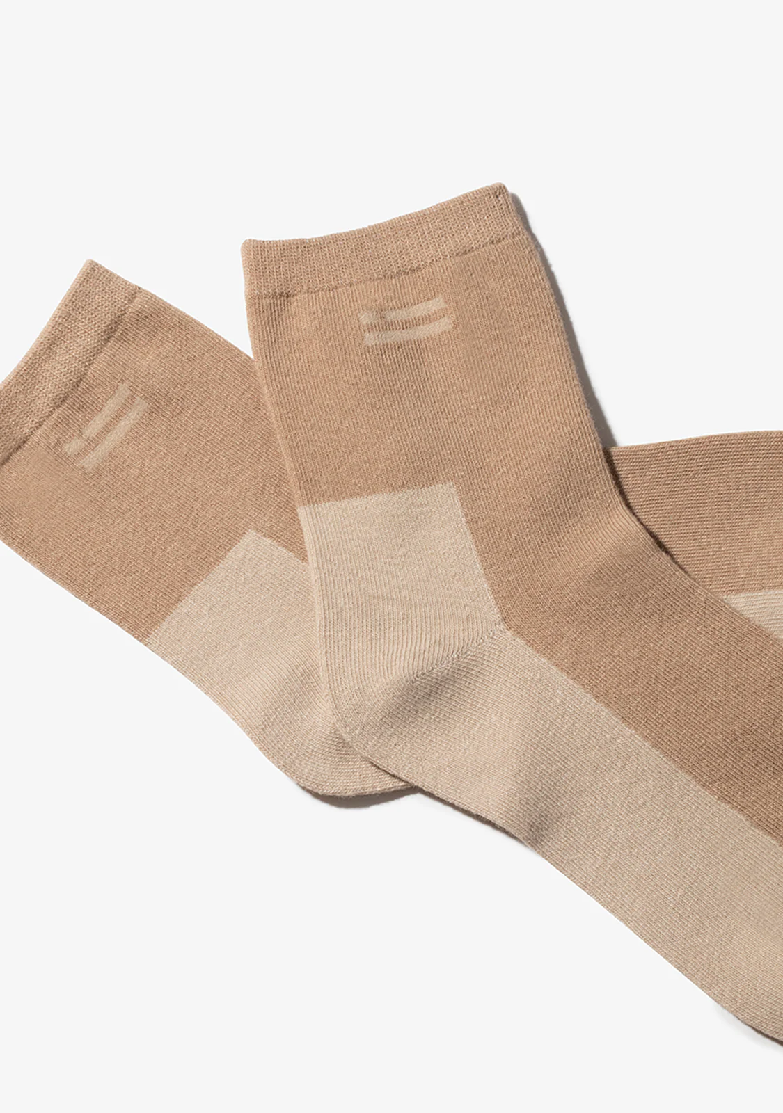 Color Block Socks 2 Pack Sand-Peach - Image 3