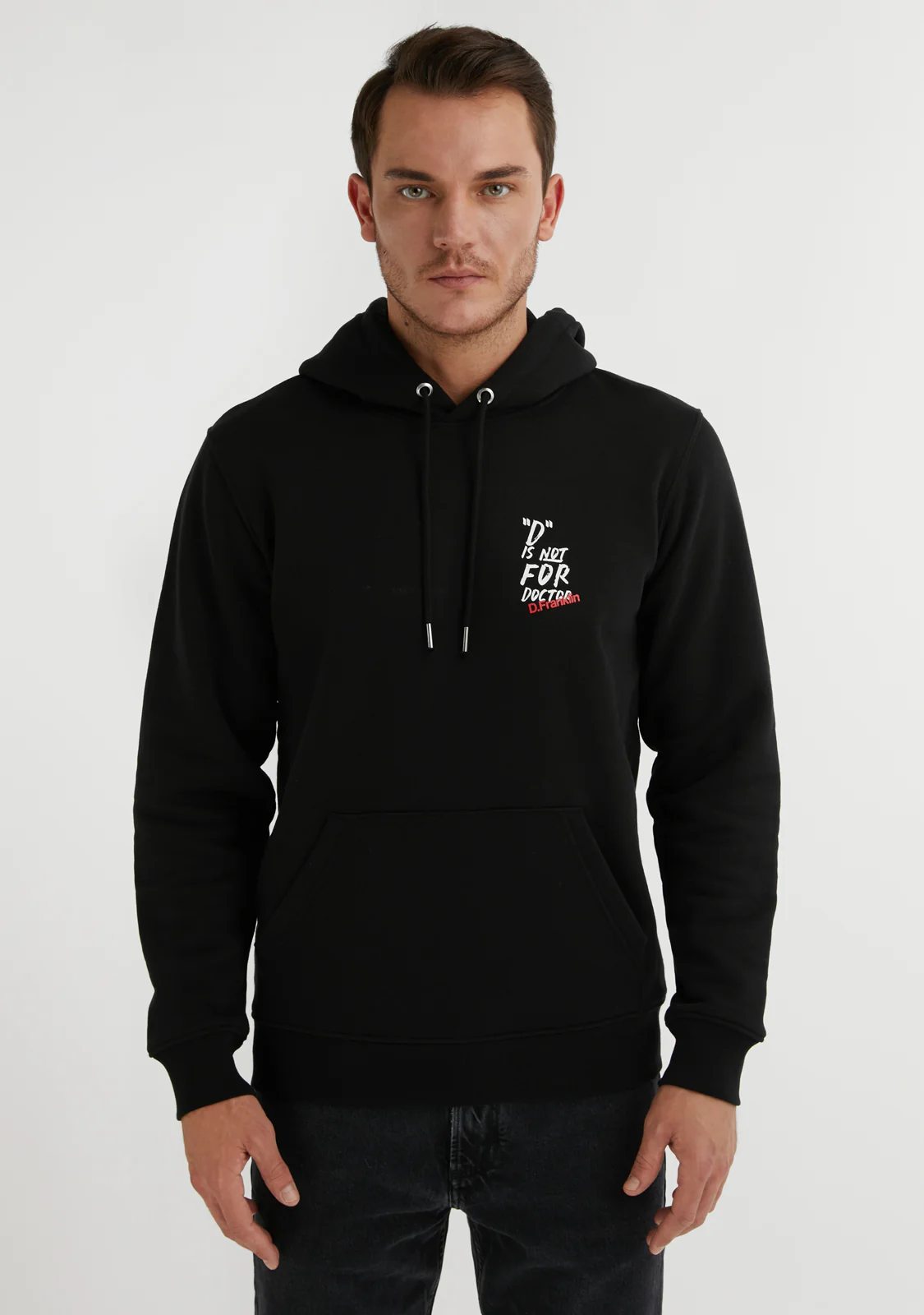 D Is Not For Doctor Hoodie Black - Image 4