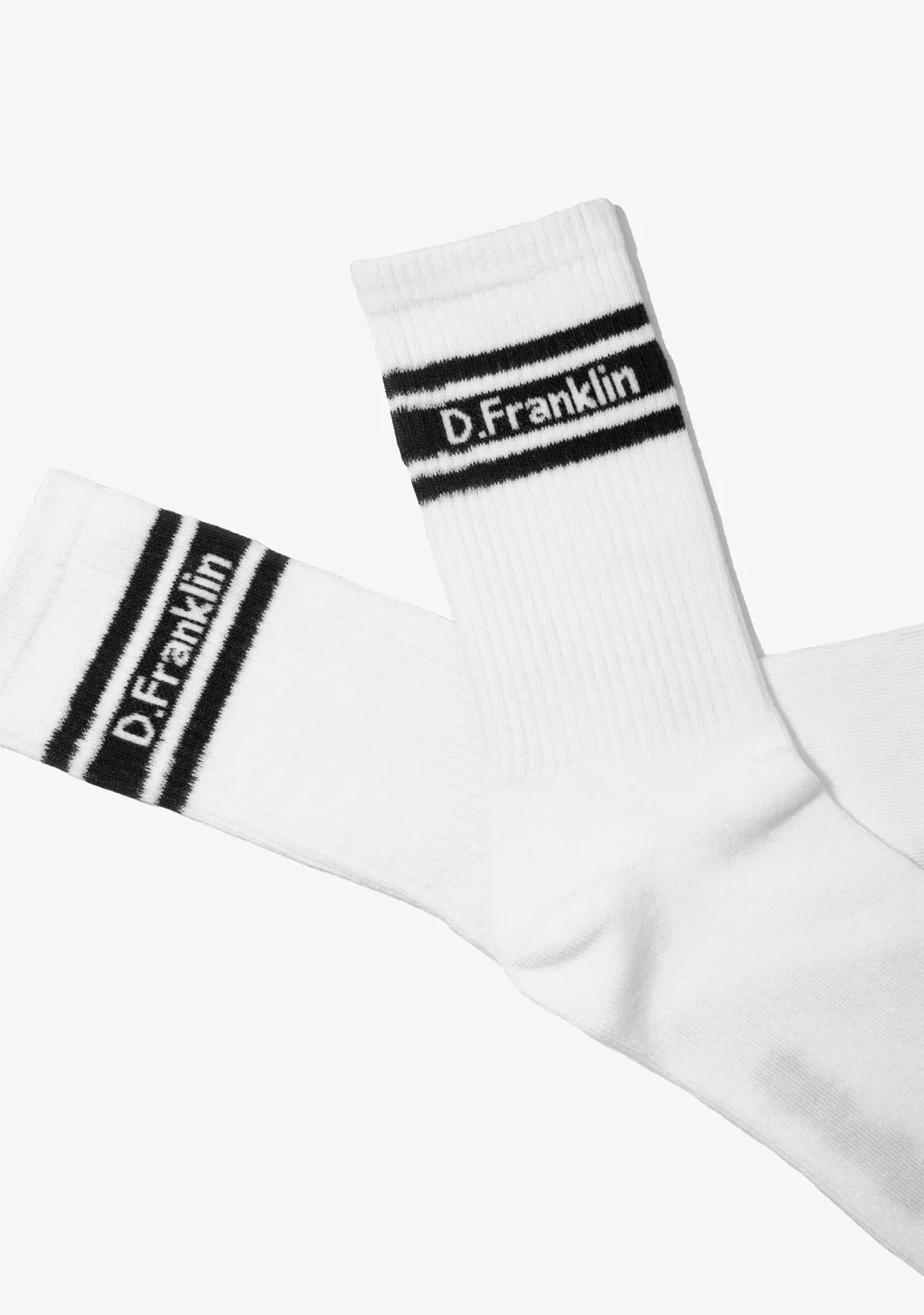 DF 3 Stripes Socks White - Image 2
