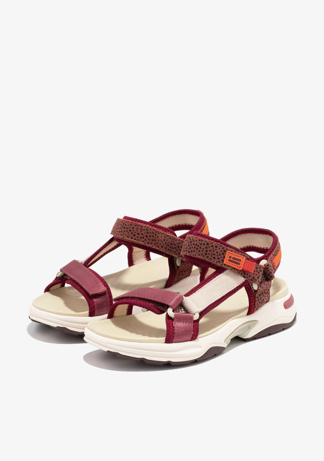 Flame Sandal Strips Burgundy - Image 2