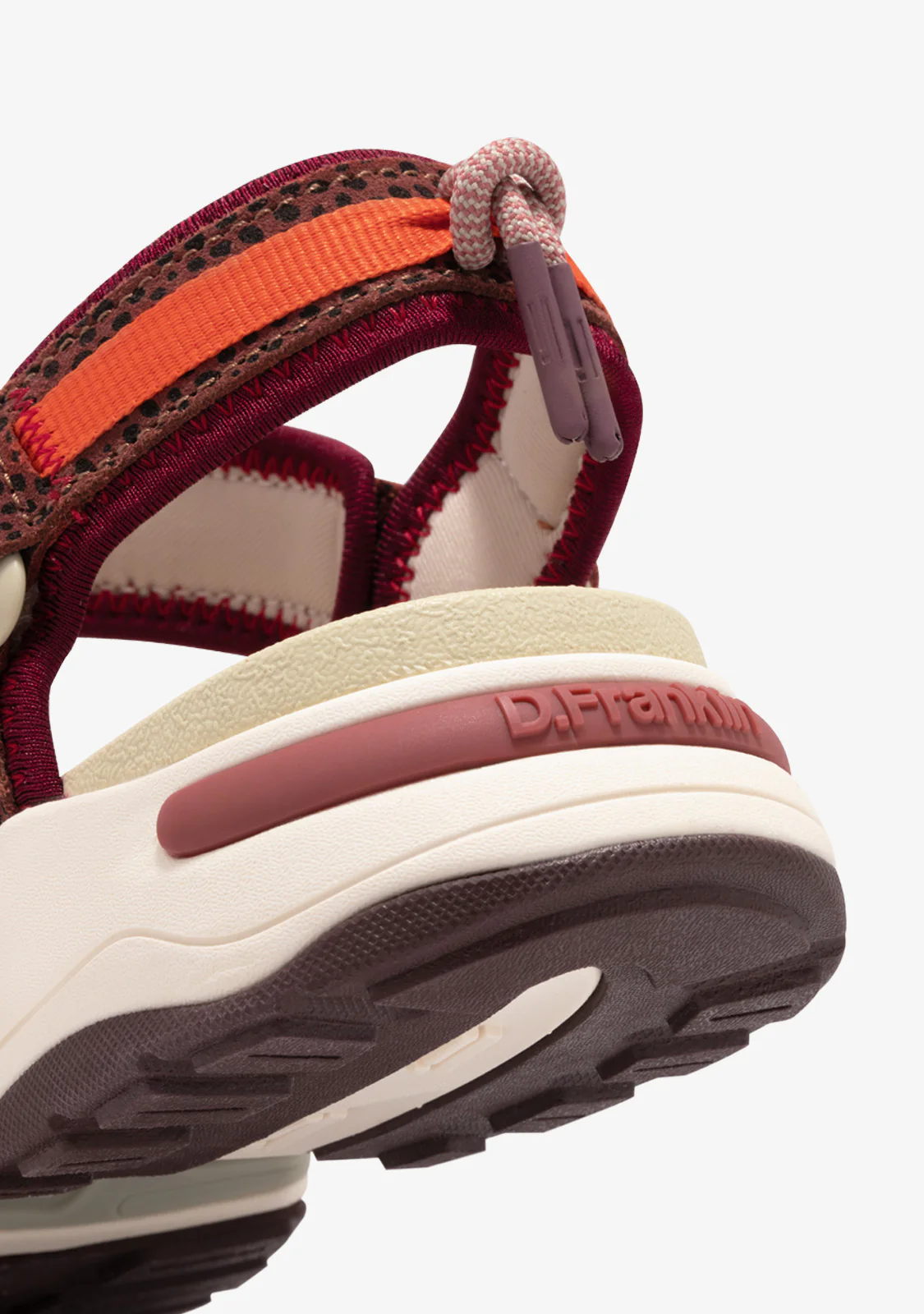 Flame Sandal Strips Burgundy - Image 3