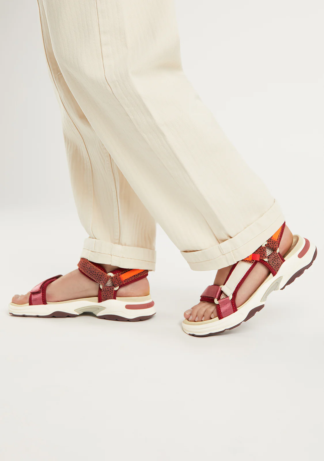 Flame Sandal Strips Burgundy - Image 5