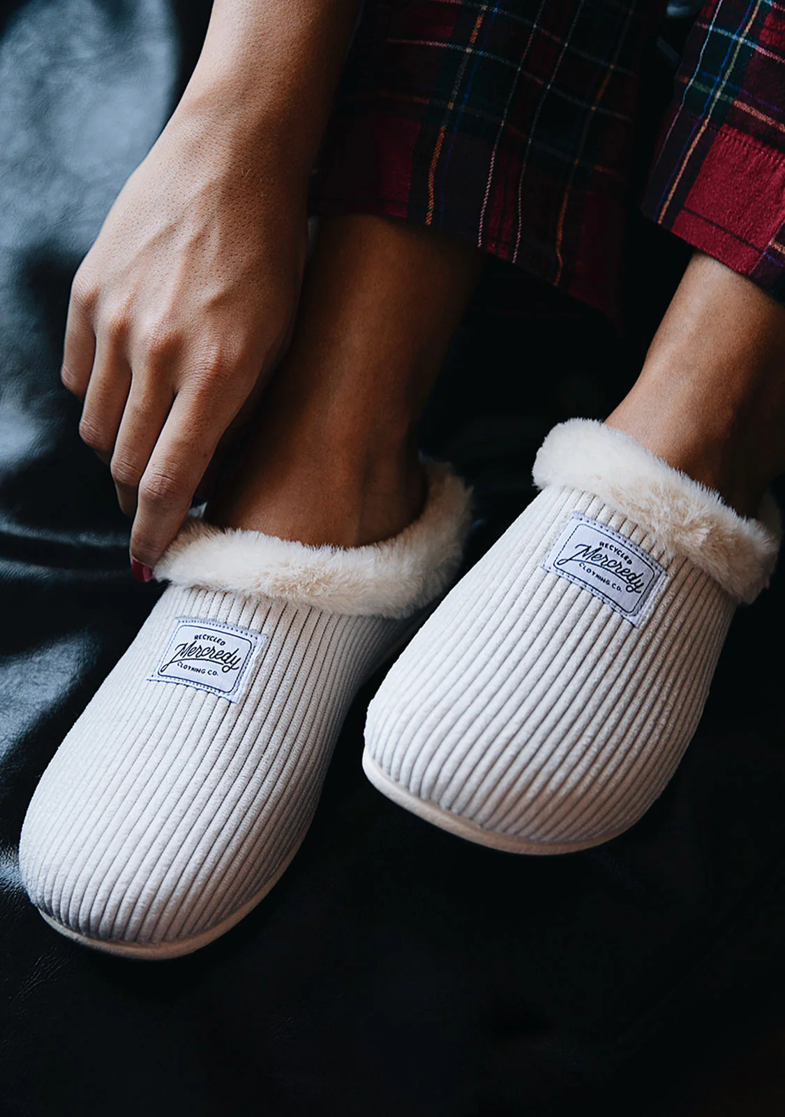 Mercredy Slipper Cord White - Image 4