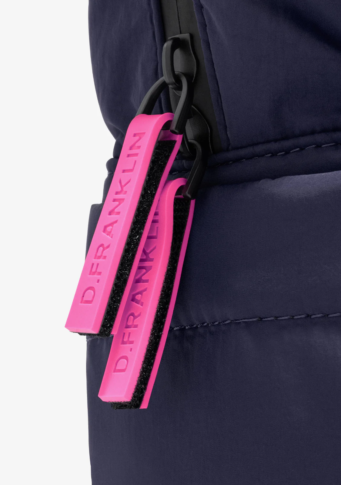 Multi-Pocket Nylon Backpack Navy + Custom Set Fuchsia - Image 5