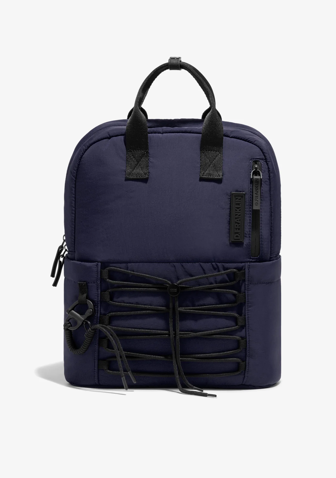 Multi-Pocket Nylon Backpack Navy + Custom Set Fuchsia - Image 8