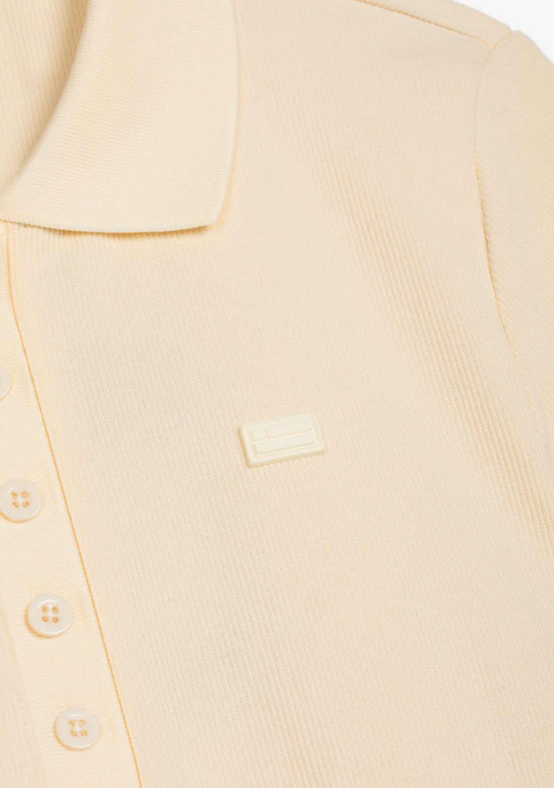 Rib Polo Top Butter - Image 2