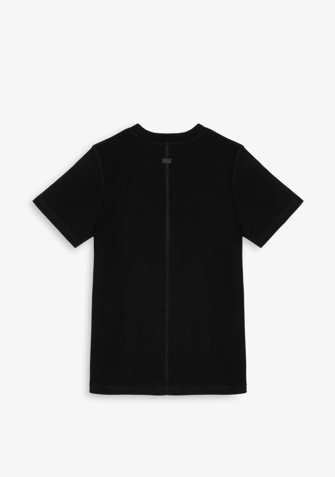 Rib T-Shirt Black - Image 3