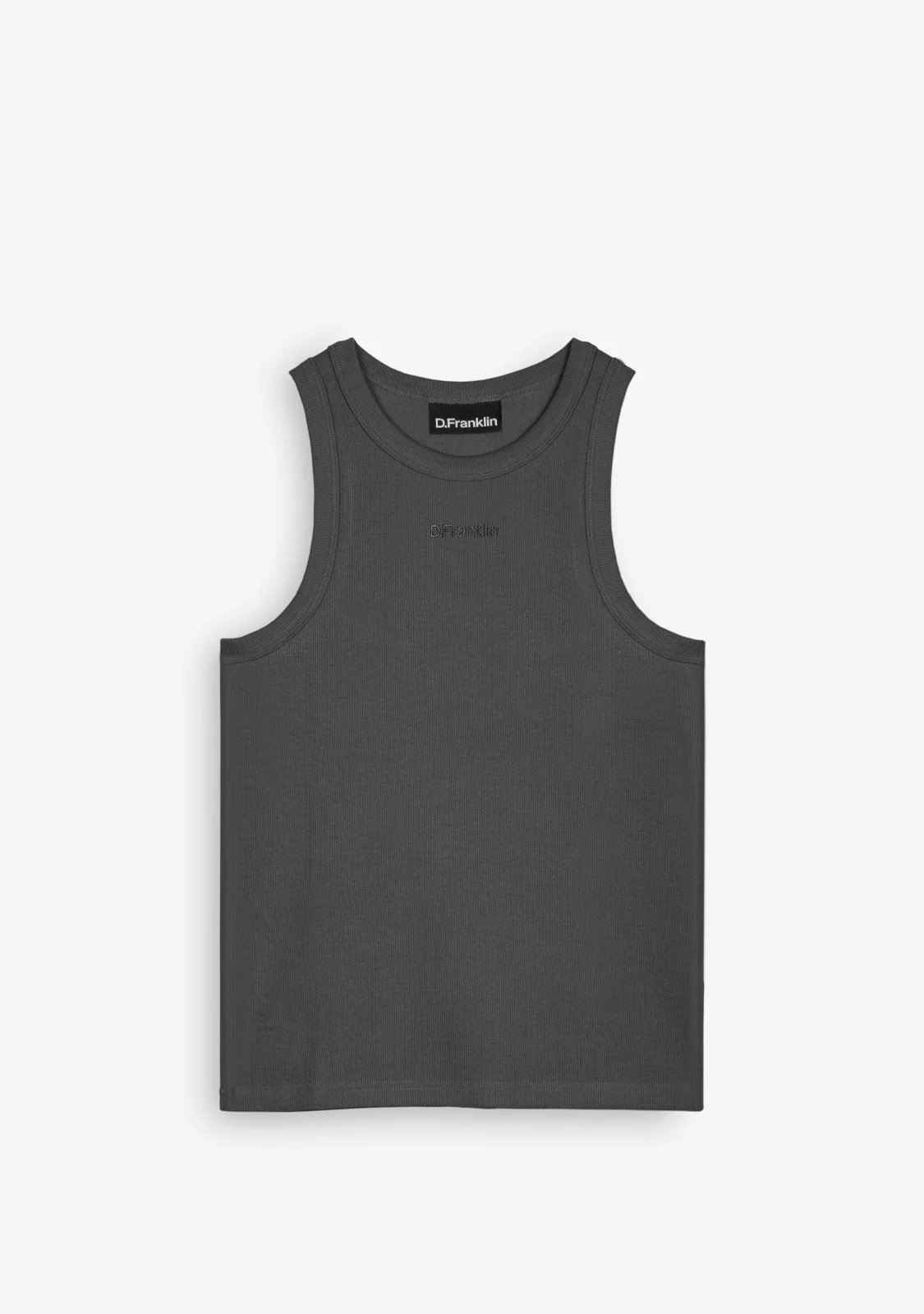 Rib Tank Top Dark Grey